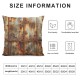 Ulloord Throw Pillow Covers Rusty Orange Cushion Cases Home Office Sofa Hidden Zipper Pillowcase Square Two Sides Printed