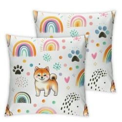 Ulloord Dog Decorative Square Throw Pillow Cover Pillow Cover for Living Room Cushion Case