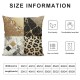 Ulloord Golden Leopard Print Pillow Cover for Kids Teens,Gold Sequin Print Black White Marble Texture Throw Cushion Cover Geometry Triangle Patchwork Room Decor Cushion Case for Couch and Bed