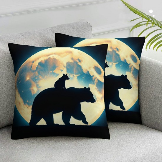 Ulloord Pillow Cover Stars Night Decorative Pillow Case for Kids Teens Adults Style Cushion Cover for Room Decor Bed