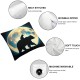 Ulloord Pillow Cover Stars Night Decorative Pillow Case for Kids Teens Adults Style Cushion Cover for Room Decor Bed