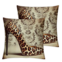 Ulloord Leopard Print Pillow Cover Wild Animal Skin Pattern Cushion Cover for Women African Creature Pillow Case for Room Decor Sofa Chairs