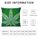 Ulloord Pillow Cover for Home Bed White Leaf Plant Decor Cushion Cover Style Green Cushion Case for Party Housewarming