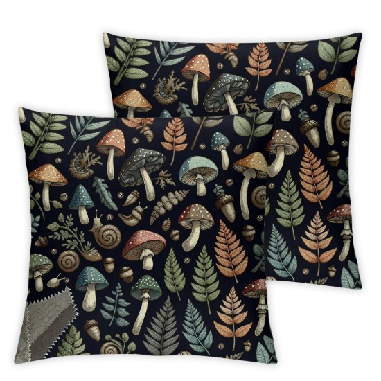 Ulloord Throw Pillow Covers Autumn Fallen Palm Leaves Pillow Covers Soft Polyester for Living Room Cute Snail Animal Home Decor Cushion Case Pillowcase