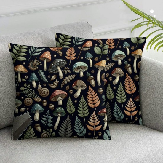 Ulloord Throw Pillow Covers Autumn Fallen Palm Leaves Pillow Covers Soft Polyester for Living Room Cute Snail Animal Home Decor Cushion Case Pillowcase