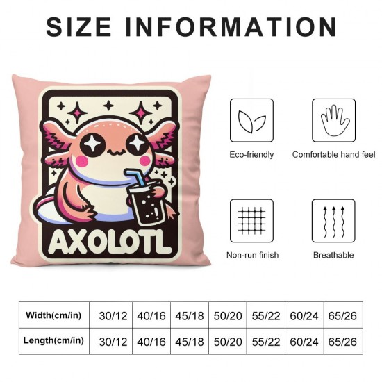 Ulloord Pillow Cover Pink Cute Animal Square Throw Pillow Cover for Bedroom Lovely Stars Geometric Decorative Cushion Cover Reversible Print