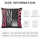 Ulloord Leopard Print Pink Pillow Cover Black White Decorative Square Cushion Cover Cushion Case for Party Housewarming ,Single Pack