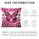 Ulloord Pink Leopard Print Pillow Covers Wind Cheetah Skin Sequin Print Reversible Throw Pillow Covers Cases,Butterfly Luxury Home Decor Square Cushion Covers Set for Bedroom Living Room