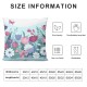 Ulloord Throw Pillow Covers,Colorful Garden Flowers Butterflies Rustic Style Cushion Covers ,Farmhouse Style Blue Print Pillowcases Outdoor Pillow Covers