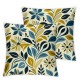 Ulloord Flower Decorative Square Throw Pillow Cover Pillow Cover for Living Room Blue Yellow Party Cushion Case