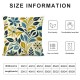 Ulloord Flower Decorative Square Throw Pillow Cover Pillow Cover for Living Room Blue Yellow Party Cushion Case