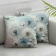 Ulloord Blue Pillow Cover for Living Room Couch Decor Rustic White Wooden Board Square Soft Throw Pillow Cover Decorative Cushion Cover,Single Pack,