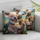 Ulloord Pillow Covers  Decorative Australian Koala Bear with Her Cub Throw Pillow Covers Cushion Case for Sofa Bench Living Room Indoor Outdoor Home Decor