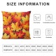 Ulloord Autumn Maple Leaves Throw Pillow Covers Decorative Pillowcase with Hidden Zipper Soft Cushion Covers for Home Bedroom Living Room Sofa