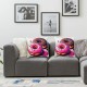 Ulloord Delicious Donut Throw Pillow Covers Decorative Pillowcase with Hidden Zipper Soft Cushion Covers for Home Bedroom Living Room Sofa