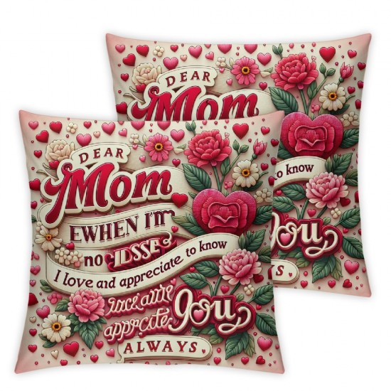 Ulloord , Even When I'm not Close by. I Want You to Know I Love and Appreciate You, Always.Mother’s Day Birthday Gifts Flannel Throw Pillow Case