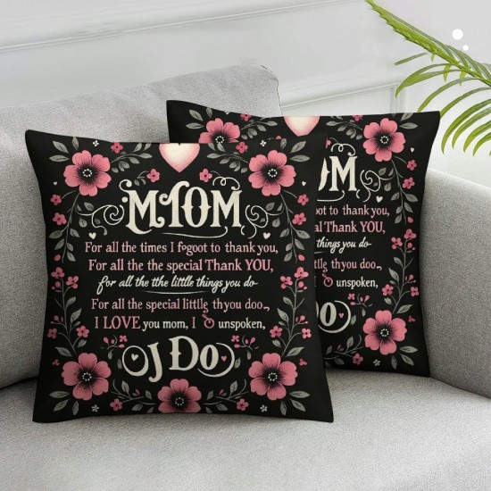 Ulloord for All The Special Little Things You Do Pillow Case Appreciation Gifts for Women, Mother’s Day Birthday Gifts Flannel Throw Pillow Case