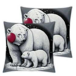 Ulloord Me and My Mom Pillow Cover, Mother Bear and Throw Pillow Cover, Meaningful Gifts for Mom, ,, Ideas for Mom Flannel Pillow Covers