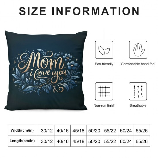 Ulloord !Meaningful Gifts for , Gift Ideas for ,Mother’s Day Birthday Gifts Flannel Throw Pillow Case Cushion Cover Couch Decorative Square