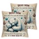 Ulloord Mother Bear and Throw Pillow Cover, Gifts for Dear Mom: ，Meaningful Gifts for Mom, , Ideas for Mom，Flannel Pillow Covers