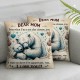 Ulloord Mother Bear and Throw Pillow Cover, Gifts for Dear Mom: ，Meaningful Gifts for Mom, , Ideas for Mom，Flannel Pillow Covers