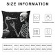 Ulloord Funny Dog Gifts,Skull and Dog in The Moonlight， Gifts, Dog Gifts for Dog Lovers, Dog Gifts for Women, Throw Pillowcase Flannel Sofa Couch Decorative Cushion Case