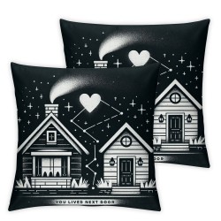 Ulloord I Wish You Lived Next Door - Best Friend, Friendship Gifts for Women, Mom Wife - Going Away Gifts for Friends Moving, Flannel Pillow Case Cushion Cover