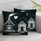 Ulloord I Wish You Lived Next Door - Best Friend, Friendship Gifts for Women, Mom Wife - Going Away Gifts for Friends Moving, Flannel Pillow Case Cushion Cover