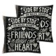 Ulloord Long Distance Friendship Gifts Side by Side or Miles Apart Friends Best Gift to Sisters Appreciation Gift Birthday Gift Flannel Throw Pillow Case Square