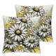 Ulloord Throw Pillow Cases Blooming Flower Decorative Cushion Covers for Couch Bed Sofa Farmhouse Decoration Yellow