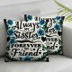 Ulloord Always My Sister Forever My Friend, Sister Birthday Gifts from Sister, Friendship Gifts for Women Friends for Sisters  Flannel Pillow Covers