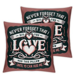 Ulloord Never Forget That I This Pillow Until You Can Me Two Sided Printing Pillow Cover Valentine's Day Gifts for Flannel Decorative Pillowcase