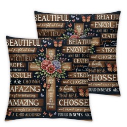 Ulloord Religious Gifts Inspirational Gifts with Bible Verse Pillow Case Cushion Cover