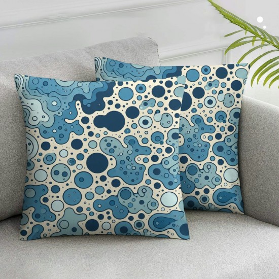 Ulloord Blue Decorative Throw Pillow Cover Case, Pillow Cases Square Standard Cushion Covers for Couch Sofa Bed