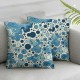 Ulloord Blue Decorative Throw Pillow Cover Case, Pillow Cases Square Standard Cushion Covers for Couch Sofa Bed