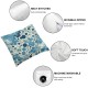 Ulloord Blue Decorative Throw Pillow Cover Case, Pillow Cases Square Standard Cushion Covers for Couch Sofa Bed