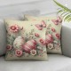 Ulloord Happy Hunny Pink Throw Pillow Covers, Eggs Spring Cushion Case for Sofa Couch