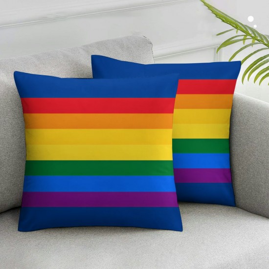 Ulloord Rainbow Flag Throw Pillow Cover, Throw Pillows Decor for Home Couch Car Bedroom Sofa, Cushion Cases