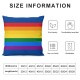 Ulloord Rainbow Flag Throw Pillow Cover, Throw Pillows Decor for Home Couch Car Bedroom Sofa, Cushion Cases