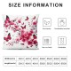 Ulloord Butterfly Throw Pillow Covers Floral Aesthetic Spring Aesthetic Pink Standard Size Bed Indoor Cozy Pillow case