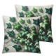 Ulloord Ivy Floral Throw Pillow Covers Botanical Vine Green Leaves Wall Watercolors Rustic Gray Soft Velvet Decor Suitable for Outdoor Patio Porch Living Room Sofa Pillow case