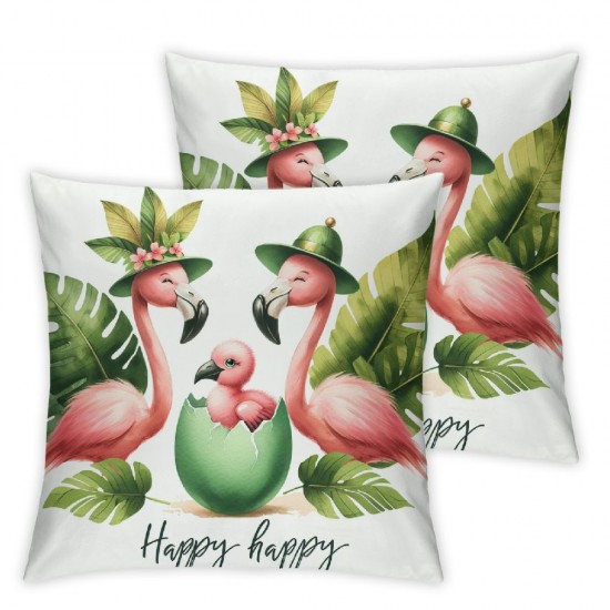 Ulloord Throw Pillow Covers Modern Coastal Bird with Trendy White Pink Cozy Short Plush Washable Home Decor Living Room Bedroom Patio Light Pillow case