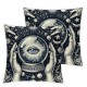 Ulloord Throw Pillow Covers Hand Stars Black Gold Fuzzy Velvet Washable Home Patio Room Couch Square Home Sofa Bed Decorative Cushion Cover