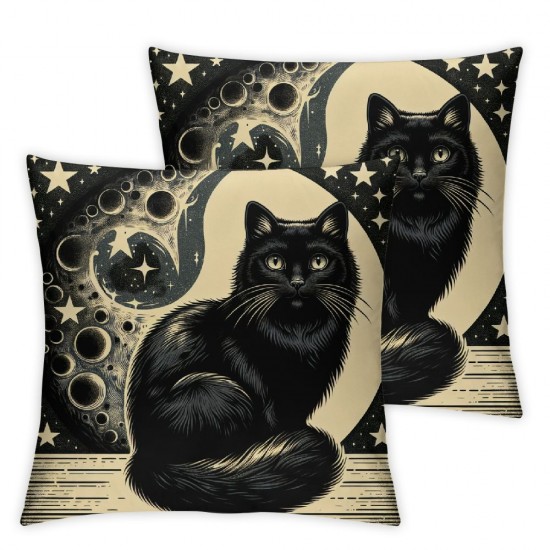 Ulloord Throw Pillow Covers Animals Cloud Greek Tarot Moon Retro Teal Soft Velvet Zipper Indoor Outdoor Office Chair Bedroom Couch Decor Cushion Cover