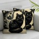 Ulloord Throw Pillow Covers Animals Cloud Greek Tarot Moon Retro Teal Soft Velvet Zipper Indoor Outdoor Office Chair Bedroom Couch Decor Cushion Cover