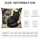 Ulloord Throw Pillow Covers Animals Cloud Greek Tarot Moon Retro Teal Soft Velvet Zipper Indoor Outdoor Office Chair Bedroom Couch Decor Cushion Cover