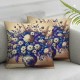 Ulloord Throw Pillow Covers Flower vase Green Sofa Decorations Cushion Cover