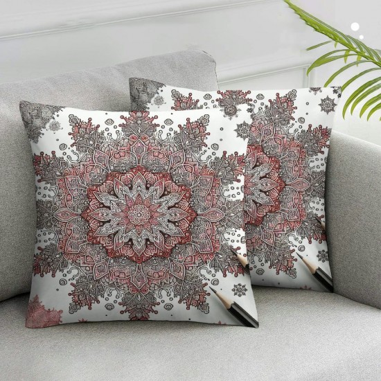 Ulloord Red Christmas Throw Pillow Covers Christmas Modern Pillow Covers Decorative Cushion Covers for Christmas Party Gifts Living Room Bedroom Sofa Bed Decoration