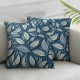 Ulloord Throw Pillow Covers Leaf Modern Gray Soft Velvet Fabric Living Room Bedroom Indoor Cushion Cover Square