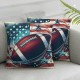 Ulloord Valentines Day Pillow Covers,  Ball with America Flag Throw Pillow Covers, Pillowcases for Anniversary Wedding Sofa Couch,